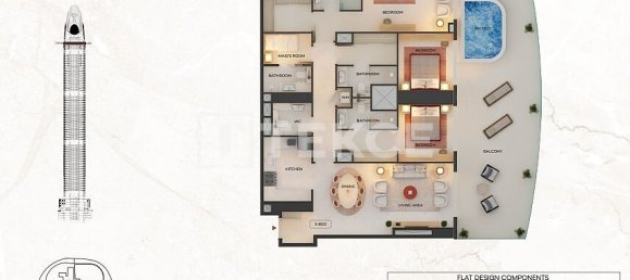 Apartamento T3 em Dubai, UAE N.º 104744 24