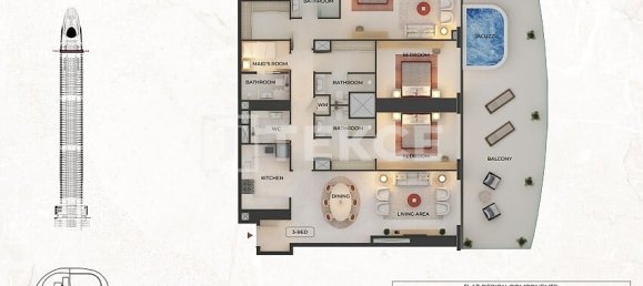 Apartamento T3 em Dubai, UAE N.º 104744 23