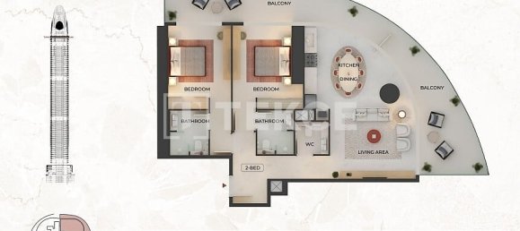 Apartamento T3 em Dubai, UAE N.º 104744 21