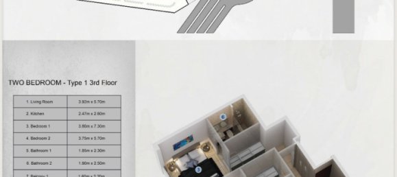 2 Schlafzimmer Wohnung in AZIZI FARHAD, Dubai Healthcare City, UAE, Nr. 60576 4