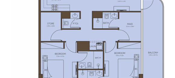 Apartamento T1 em Dubai, UAE N.º 121561 6