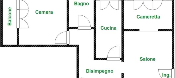 3 rooms Apartment in Rome, Italy No. 24637 7