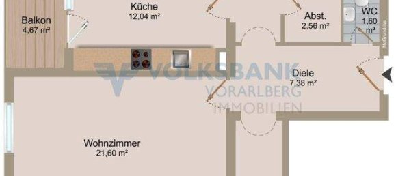 4غرفة شقة في Feldkirch, Austria رقم 19423 7