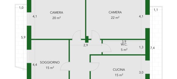 Apartamento de 3 habitaciónes en Molfetta, Italy No. 270222 10