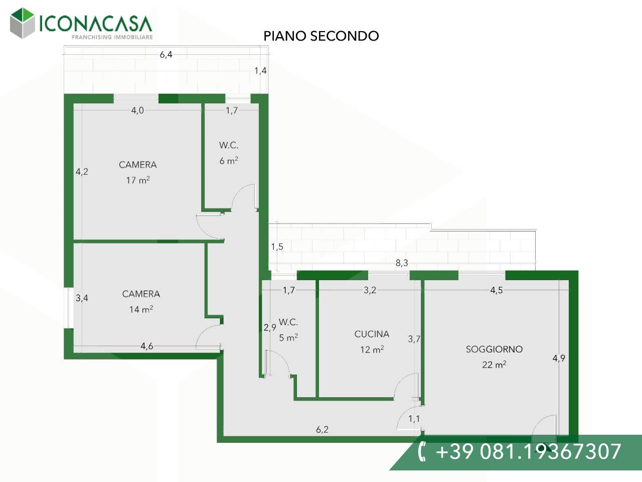 3غرفة شقة في Giugliano in Campania, Italy رقم 21228
