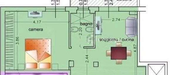 2 rooms Apartment in Florence, Italy No. 39997 13