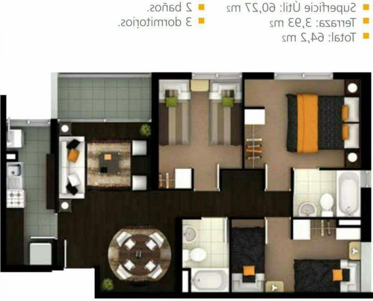 3 bedrooms Apartment in Valparaiso, Chile No. 5577