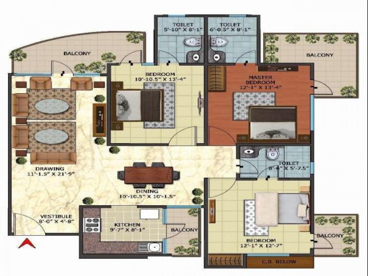 3 bedrooms House in Ghaziabad, India No. 55975