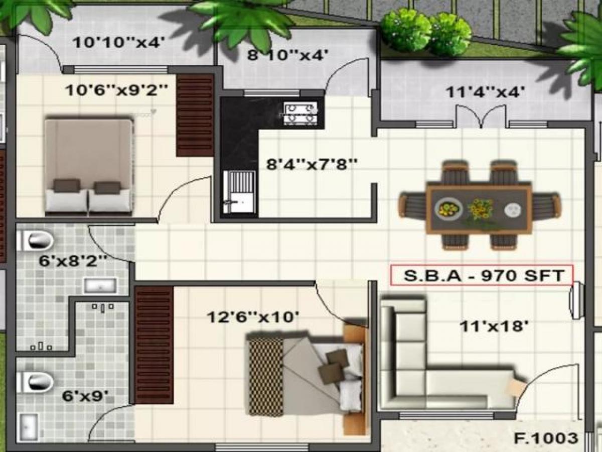 2 bedrooms House in Bangalore, India No. 43313