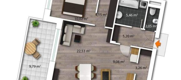 Apartamento de 2 divisões em Andorf, Austria N.º 167838 9