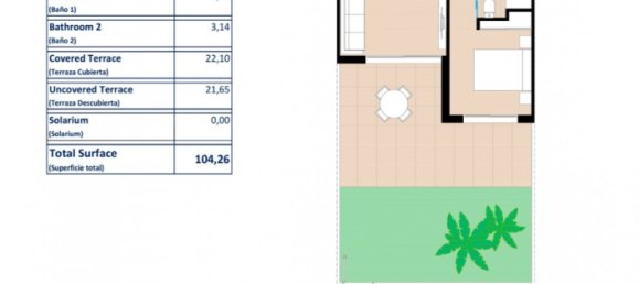 Bungalow de 2 dormitorios en Pilar de la Horadada, Spain No. 7268 10