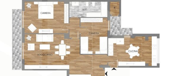 3غرفة شقة في Bari, Italy رقم 18667 2