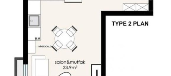 2غرفة شقة في Alanya, Turkey رقم 10131 18