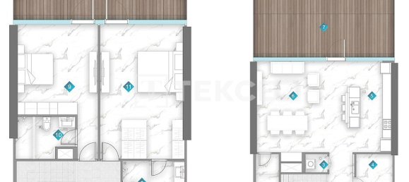 Студия в Al Marjan Island, ОАЭ № 110903 24