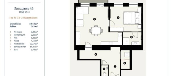 2 rooms Apartment in Rudolfsheim-Funfhaus, Austria No. 109153 8