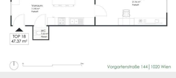 2غرفة شقة في Leopoldstadt, Austria رقم 129408 11