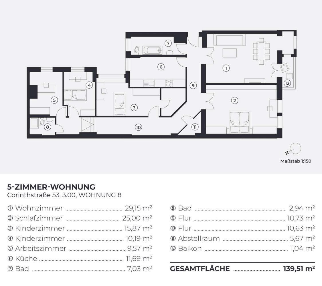 4 bedrooms Apartment in Friedrichshain, Germany No. 94494