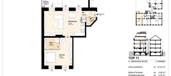 2 rooms Penthouse in Margareten, Austria No. 155912 14