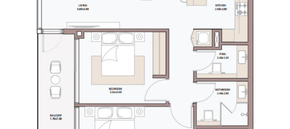 Квартира с 1 спальней в Дубай, ОАЭ № 121514 8