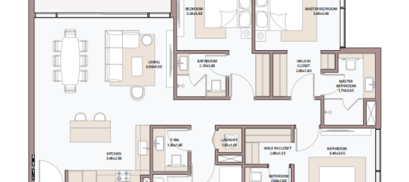 Квартира с 1 спальней в Дубай, ОАЭ № 121514 10