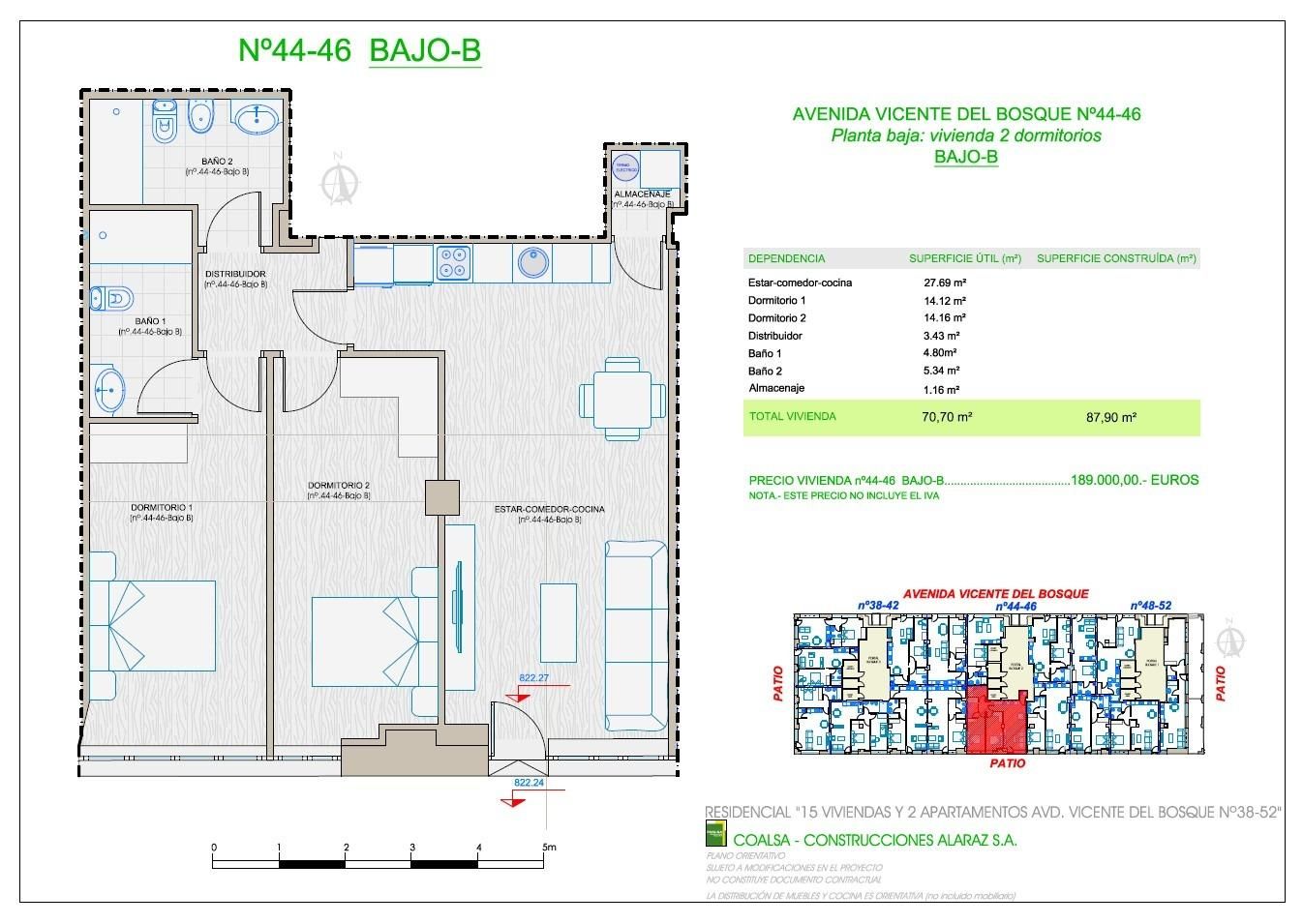 Apartamento de 2 dormitorios en Salamanca, Spain No. 272835