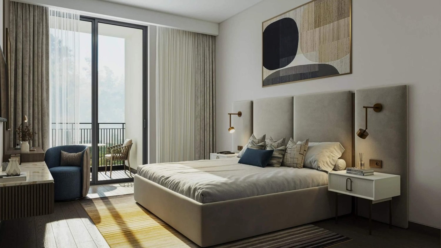 2 غرف نوم شقة في Marriott Residences, البرشاء, UAE رقم 64668