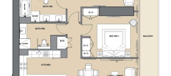 Квартира с 2 спальнями в MARINA GATE, Дубай Марина, ОАЭ № 119101 2