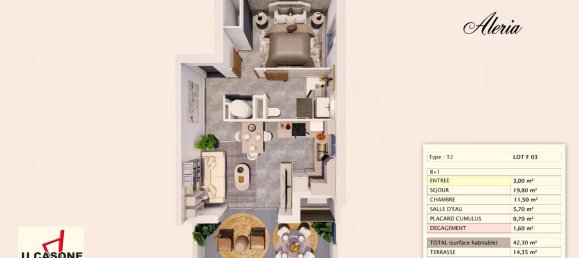 2 Schlafzimmer Wohnung in Aleria, France, Nr. 51653 7