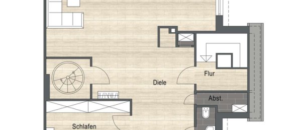 Дуплекс с 2 спальнями в Дюссельдорф, Германия № 112864 21
