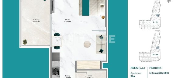 Studio à Dubai, UAE No. 106407 29