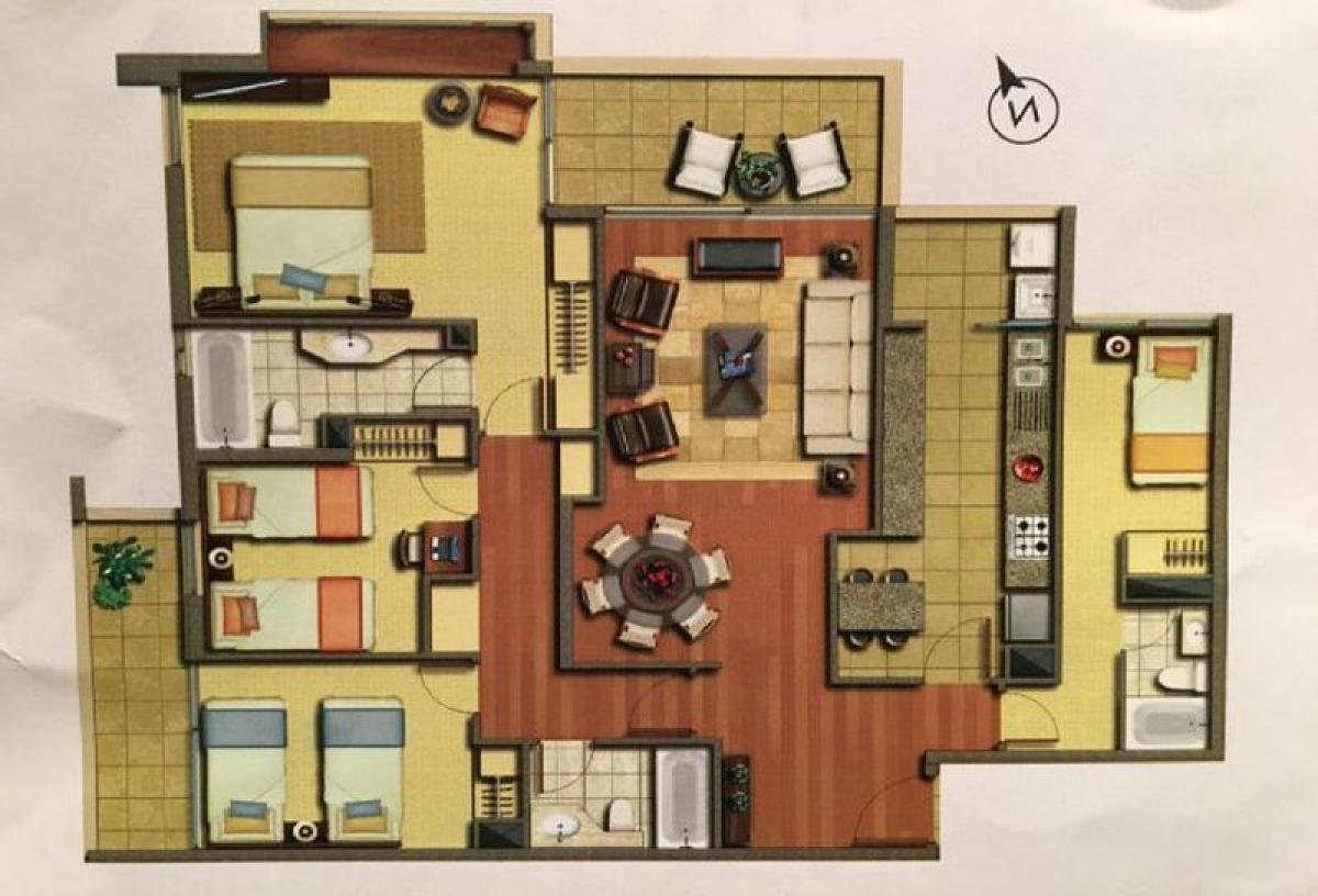 Квартира с 3 спальнями в Сантьяго, Чили № 4936