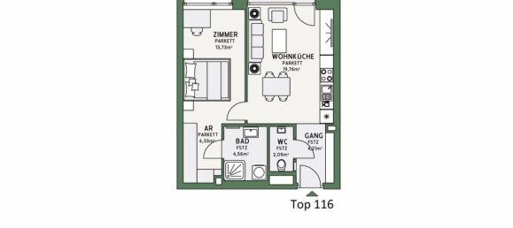 2-salle Appartement à Eggenberg, Austria No. 128076 12