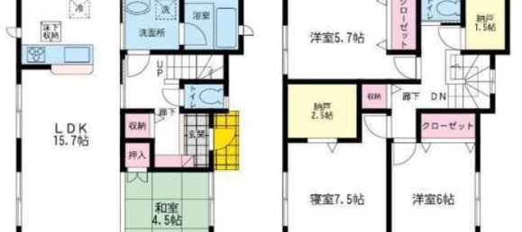 Дом с 4 спальнями в Фукуока, Япония № 1386 2