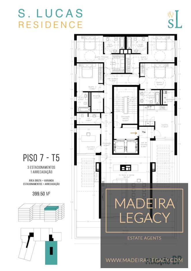 Пентхаус с 5 комнатами в Фуншал, Португалия № 94722
