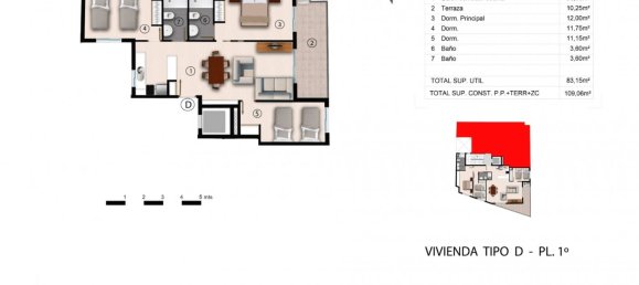 Квартира с 3 спальнями в Торревьеха, Испания № 7123 21