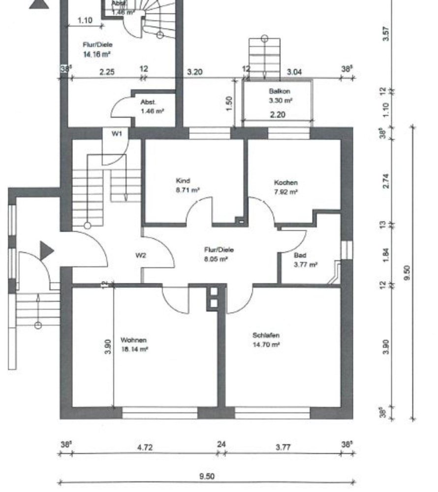 2 غرف نوم شقة في Lippe, Germany رقم 335733
