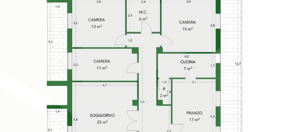 Квартира с 5 комнатами в Мольфетта, Италия № 21631 32