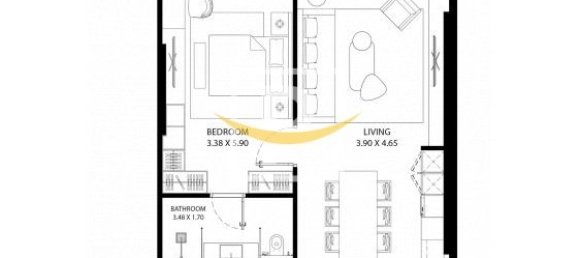Apartamento T1 em Dubai, UAE N.º 9142 14