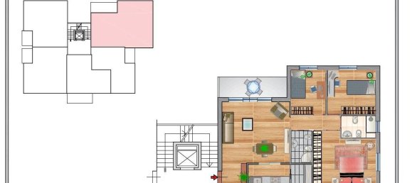 4 rooms Apartment in Pisa, Italy No. 28973 7