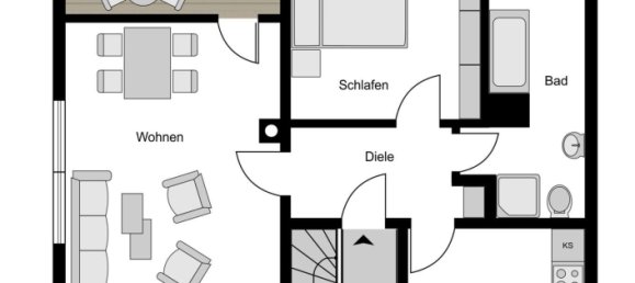 2 rooms Apartment in Bochum, Germany No. 113765 4
