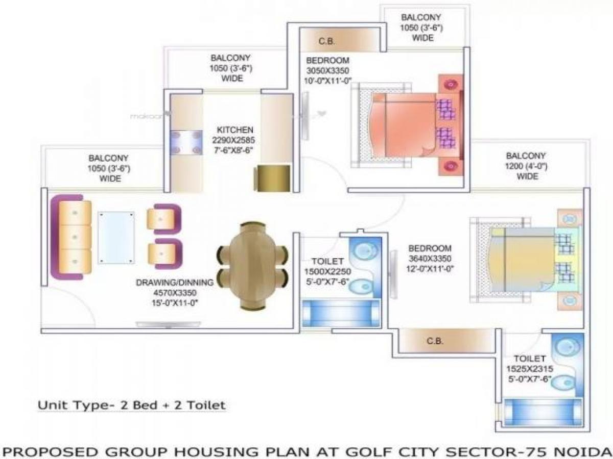 Casa de 2 dormitorios en Noida, India No. 47832