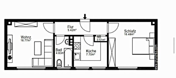 Квартира с 2 спальнями в Бохум, Германия № 107239 14