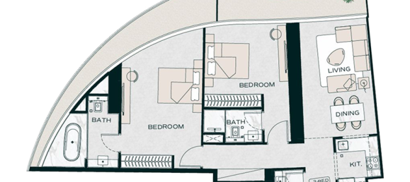 Studio à Business Bay, UAE No. 121586 9