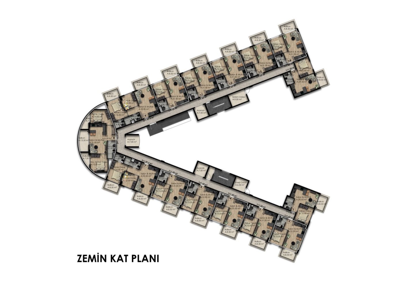 Apartment 10+1 in Gazipasa, Turkey No. 13195