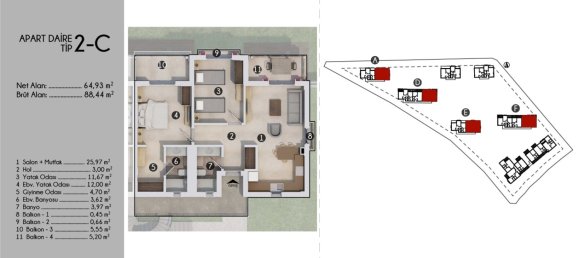 Apartment 2+1 in Bodrum, Turkey No. 5250 17