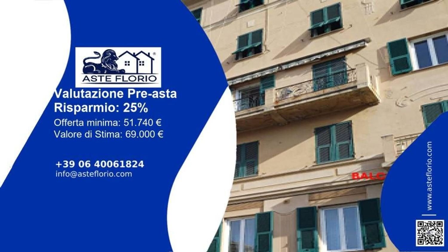 Apartamento de 2 divisões em Genoa, Italy N.º 294370
