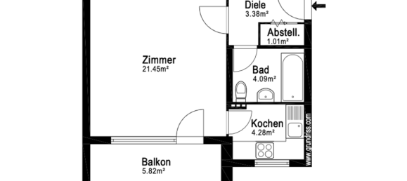Apartamento de 1 dormitorio en Gesundbrunnen, Germany No. 305782 24