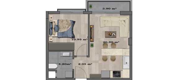 شقة 1+2 في Finike, Turkey رقم 21025 14