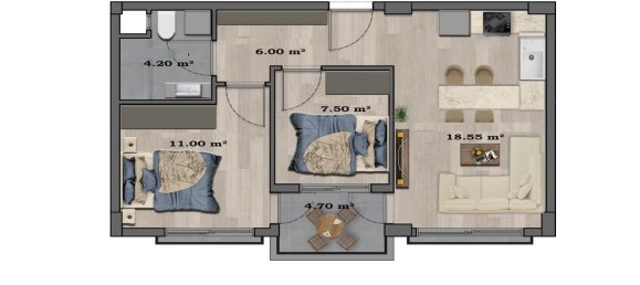 شقة 1+2 في Finike, Turkey رقم 21025 15