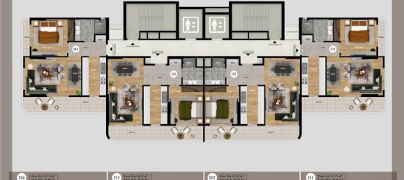Apartamento de 2 habitaciónes en Erdemli, Turkey No. 29937 18